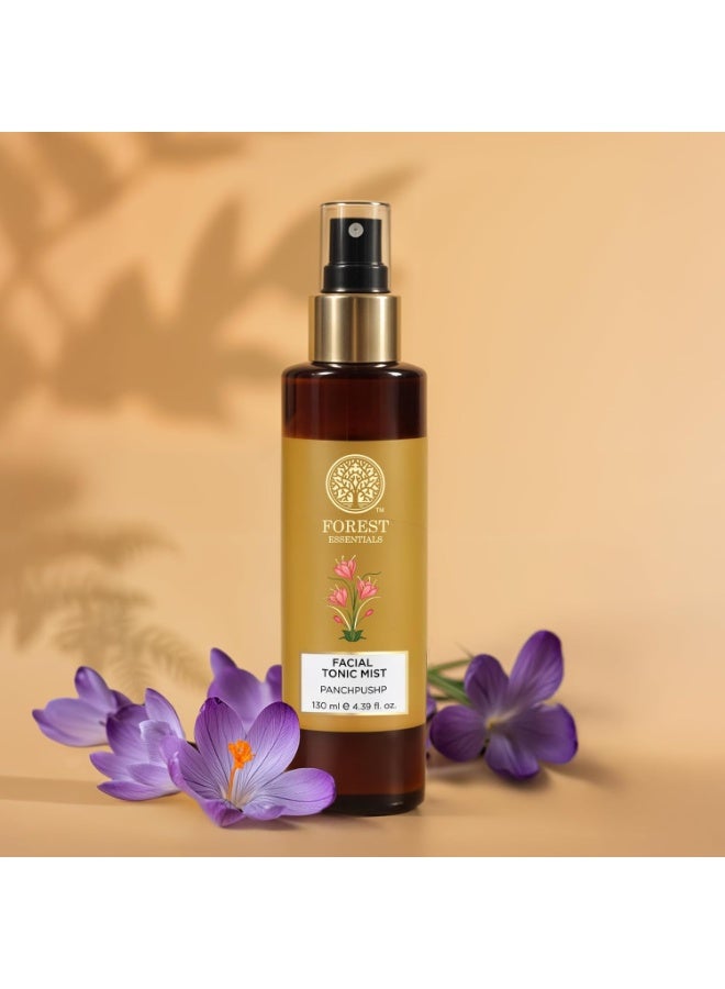 Forest Essentials Facial Tonic Mist with Panchpushp | Hydrating Steam Distilled Ayurvedic Toner with 5 Flowers for Fresh, Dewy Skin | Minimises Pores & Refreshes Skin 130ml - Image 2